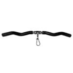 دستگیره موج دار بدنسازی به رنگ مشکی دارای قلابی در قسمت وسط